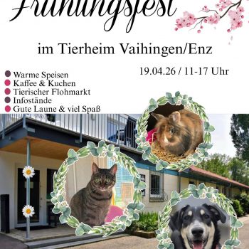 Frühlingsfest / Flohmarkt im Tierheim am 19.04.2026