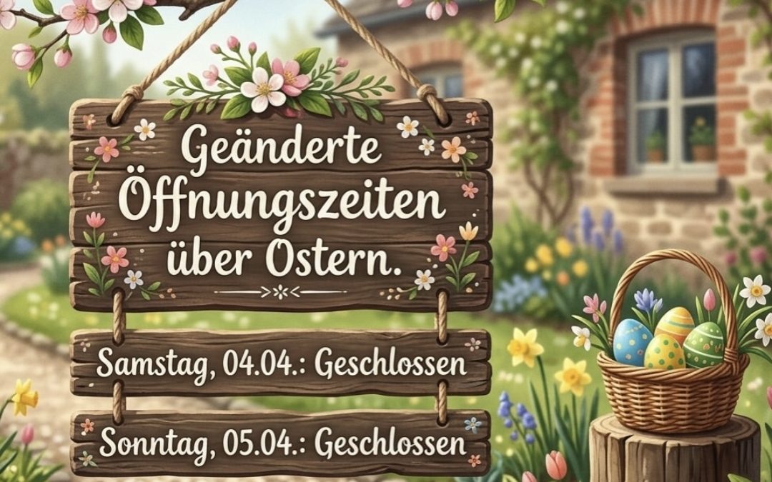 Geänderte Öffnungszeiten über Ostern